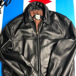 Black men’s leather jacket